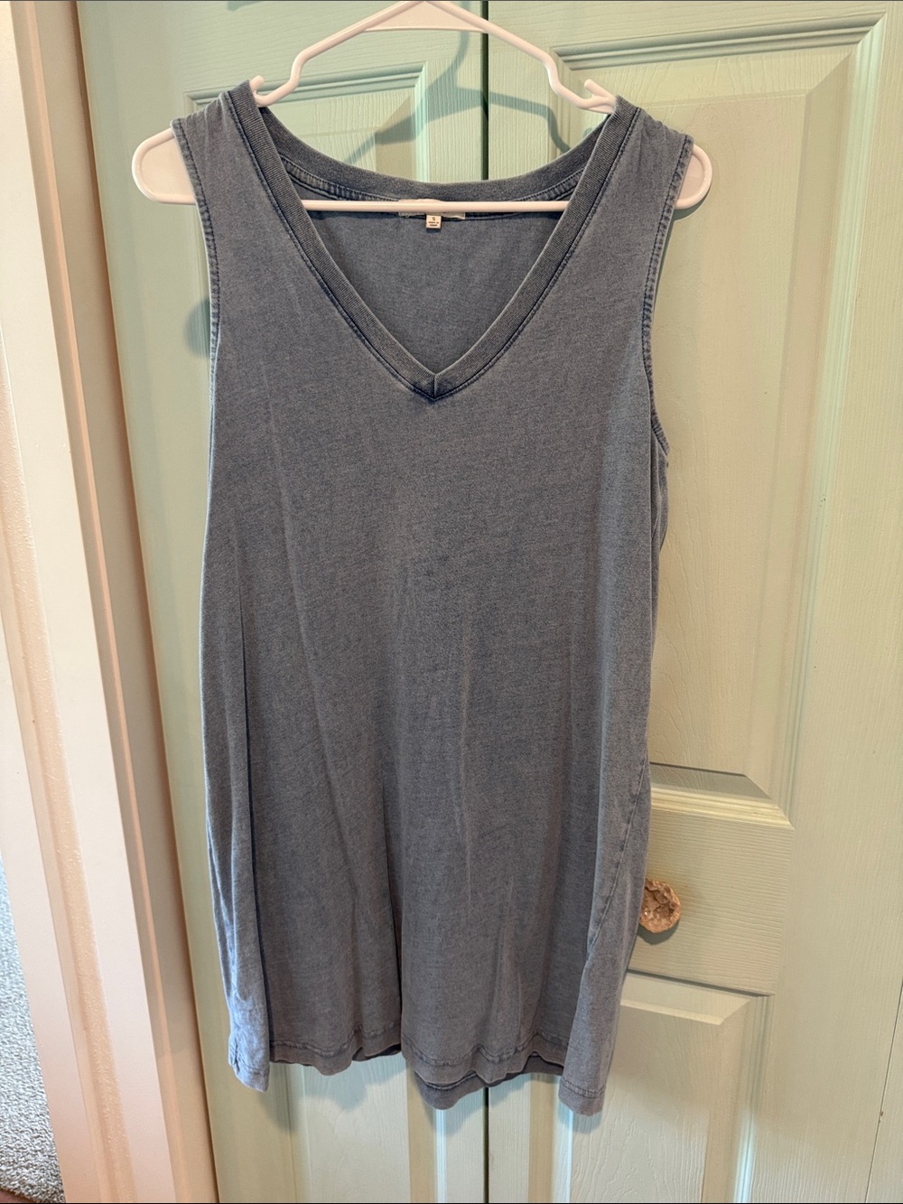 Z Supply Sleeveless V-Neck Mini Dress - Slate Blue